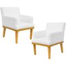 Kit 2 Poltronas Decorativas para Base Mel Beatriz W01 Corano Branco - Lyam Decor - 1
