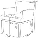 Ver imagem 5 de Kit 2 Poltronas Decorativas para Base Mel Beatriz W01 Corano Preto - Lyam Decor