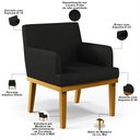 Ver imagem 4 de Kit 2 Poltronas Decorativas para Base Mel Beatriz W01 Corano Preto - Lyam Decor
