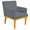 Ver imagem 2 de Kit 2 Poltronas Decorativas para Base Mel Beatriz W01 Suede Cinza - Lyam Decor