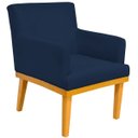 Ver imagem 2 de Kit 2 Poltronas Decorativas para Base Mel Beatriz W01 Suede Azul Marinho - Lyam