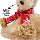 Ver imagem 4 de Rena Deitada Decorativa Natal Pelúcia Prime Marrom Claro Cachecol 25cm - Master Christmas