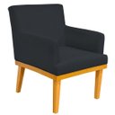 Ver imagem 2 de Kit 2 Poltronas Decorativas para Base Mel Beatriz W01 Suede Preto - Lyam Decor