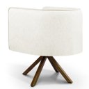 Ver imagem 4 de Kit 2 Poltronas Decorativa Base Giratória de Madeira Betina D02 Veludo Bege B-309 - Lyam Decor