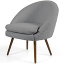Ver imagem 2 de Kit 2 Poltronas Decorativas Fixa Pés Palito Rafa D02 Tressê Linho Cinza C-416 - Lyam Decor