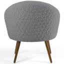 Ver imagem 6 de Kit 2 Poltronas Decorativas Fixa Pés Palito Rafa D02 Tressê Linho Cinza C-416 - Lyam Decor