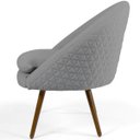 Ver imagem 4 de Kit 2 Poltronas Decorativas Fixa Pés Palito Rafa D02 Tressê Linho Cinza C-416 - Lyam Decor