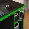 Mesa Gamer Com Suporte Headset E Nicho Para Cpu Preto/Verde - 4