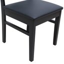 Ver imagem 6 de Kit 2 Cadeiras Madeira Maciça Lyon Encosto Telinha - Preto Assento Estofado Corano Preto