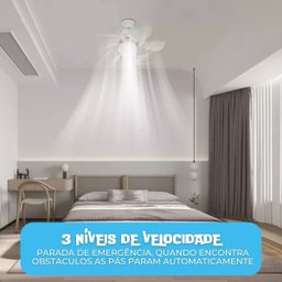 Lâmpada com Ventilador de Teto Silencioso Bivolt 2em1 - 3