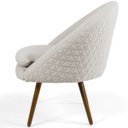 Ver imagem 4 de Kit 2 Poltronas Decorativas Fixa Pés Palito Rafa D02 Tressê Linho Bege C-107 - Lyam Decor