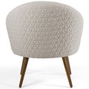 Ver imagem 6 de Kit 2 Poltronas Decorativas Fixa Pés Palito Rafa D02 Tressê Linho Bege C-107 - Lyam Decor