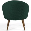 Ver imagem 6 de Kit 2 Poltronas Decorativas Fixa Pés Palito Rafa D02 Tressê Linho Verde Musgo C-117 - Lyam Decor