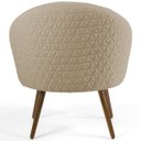 Ver imagem 6 de Kit 2 Poltronas Decorativas Fixa Pés Palito Rafa D02 Tressê Linho Bege C-129 - Lyam Decor