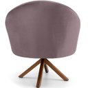 Ver imagem 5 de Poltrona Decorativa Base Giratória de Madeira Rafa D02 Veludo Rosê C-305 - Lyam Decor