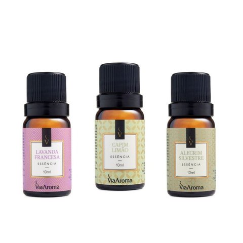 Kit com 03 Essências 10ml Mais Vendidas Via Aroma