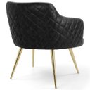 Ver imagem 6 de Kit 2 Poltronas Pés Palito D'Ouro Jade D02 Linho Cinza C-416 Tressê Corano Preto - Lyam Decor