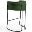 Ver imagem 4 de Kit 02 Banquetas Decorativas Fixa Base de Aço Preto Betina D02 Corano Verde B-89 - Lyam Decor