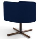 Ver imagem 3 de Poltrona Decorativa Giratória Base X Betina D02 Veludo Azul Oxford B-304 - Lyam Decor