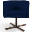 Ver imagem 3 de Kit 2 Poltronas Decorativas Giratória Base X Betina D02 Veludo Azul Oxford B-304 - Lyam Decor