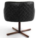 Ver imagem 6 de Kit 2 Poltronas Giratória Base X Jade D02 Linho Bege C-129 Tressê Corano Preto - Lyam Decor