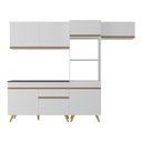 Ver imagem 3 de Armário de Cozinha Compacta 4 Peças Ml3868 Veneza Multimóveis - Branco