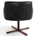 Ver imagem 6 de Kit 2 Poltronas Giratória Base X Jade D02 Linho Cinza C-416 Tressê Corano Preto - Lyam Decor
