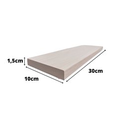 Espelheira Retangular 30x40cm Com Prateleira Snow MDF - 6