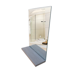 Espelheira Retangular 30x40cm Com Prateleira Snow MDF - 3