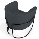 Ver imagem 4 de Poltrona Decorativa Fixa Base de Aço Preto Betina D02 Veludo Cinza B-317 - Lyam Decor