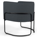 Ver imagem 2 de Poltrona Decorativa Fixa Base de Aço Preto Betina D02 Veludo Cinza B-317 - Lyam Decor