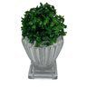 Vaso de cristal estilo pedestal com planta artificial - 2