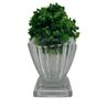 Vaso de cristal estilo pedestal com planta artificial - 1