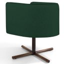 Ver imagem 4 de Kit 2 Poltronas Decorativas Giratória Base X Betina D02 Linho Verde Musgo C-117 - Lyam Decor