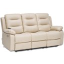Ver imagem 6 de Poltrona Reclinável Elétrica 3 Lugares Cinema com Massagem Montelli L07 Couríssimo Bege - Lyam Decor