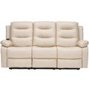 Ver mais imagens de Poltrona Reclinável Elétrica 3 Lugares Cinema com Massagem Montelli L07 Couríssimo Bege - Lyam Decor