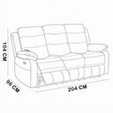 Ver imagem 5 de Poltrona Reclinável Elétrica 3 Lugares Cinema com Massagem Montelli L07 Couríssimo Bege - Lyam Decor