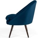 Ver imagem 4 de Kit 2 Poltronas Decorativas Fixa Pés Palito Rafa D02 Veludo Azul Oxford C-304 - Lyam Decor