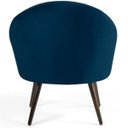 Ver imagem 5 de Kit 2 Poltronas Decorativas Fixa Pés Palito Rafa D02 Veludo Azul Oxford C-304 - Lyam Decor