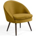 Ver imagem 1 de Poltrona Decorativa Fixa Pés Palito Rafa D02 Veludo Mostarda C-279 - Lyam Decor