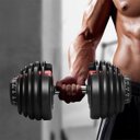 Ver imagem 2 de Halter Regulavel 24kg Dumbell Anilhas Academia Peso Ajustavel Treino Musculaçao Fitness Cross Exerci