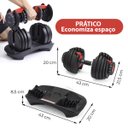 Ver imagem 3 de Halter Regulavel 24kg Dumbell Anilhas Academia Peso Ajustavel Treino Musculaçao Fitness Cross Exerci