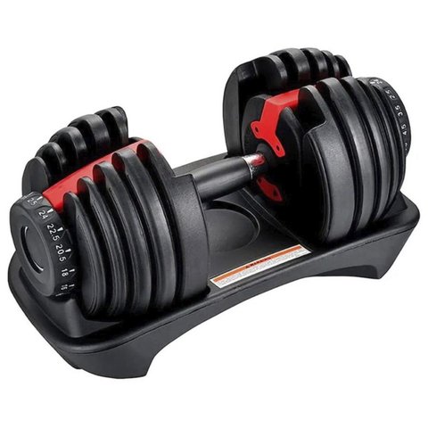 Halter Regulavel 24kg Dumbell Anilhas Academia Peso Ajustavel Treino Musculaçao Fitness Cross Exerci