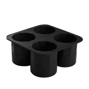 Moldes de Gelo de Silicone Cubos de Gelo Reutilizável Preto