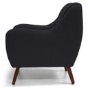 Ver imagem 3 de Kit 2 Poltronas Decorativa de e Recepção Gooby D02 Veludo Preto B-300 - Lyam Decor
