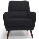 Ver imagem 2 de Poltrona Decorativa para e Recepção Gooby D02 Veludo Preto B-300 - Lyam Decor