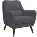 Ver imagem 1 de Poltrona Decorativa para e Recepção Gooby D02 Veludo Cinza B-317 - Lyam Decor
