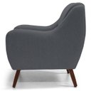 Ver imagem 3 de Poltrona Decorativa para e Recepção Gooby D02 Veludo Cinza B-317 - Lyam Decor