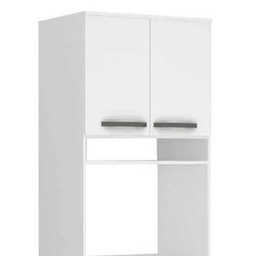 Paneleiro 70cm com Nicho para Microondas Gabi Luciane Branco Polar - 4