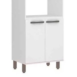 Paneleiro 70cm com Nicho para Microondas Gabi Luciane Branco Polar - 3